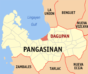 Dagupan City in a map